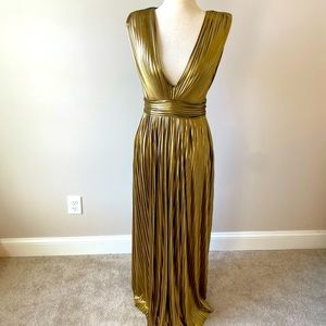 Gold Sleeveless Maxi Dress
